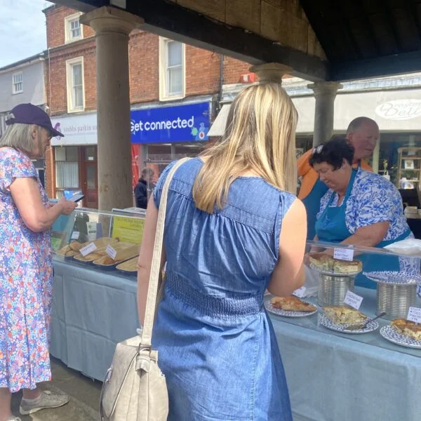 customers at the Market Drayton Artisan Market