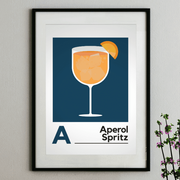 Cocktail Aperol Spritz Print, Happy Sprout Studio