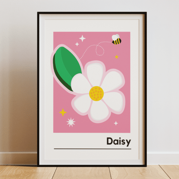 Daisy, April Birth Month Flower Print, Happy Sprout Studio