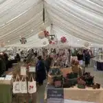 stalls and shoppers at the Craft & Artisan Festive Market