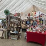 Stalls in the marquee at the festive market