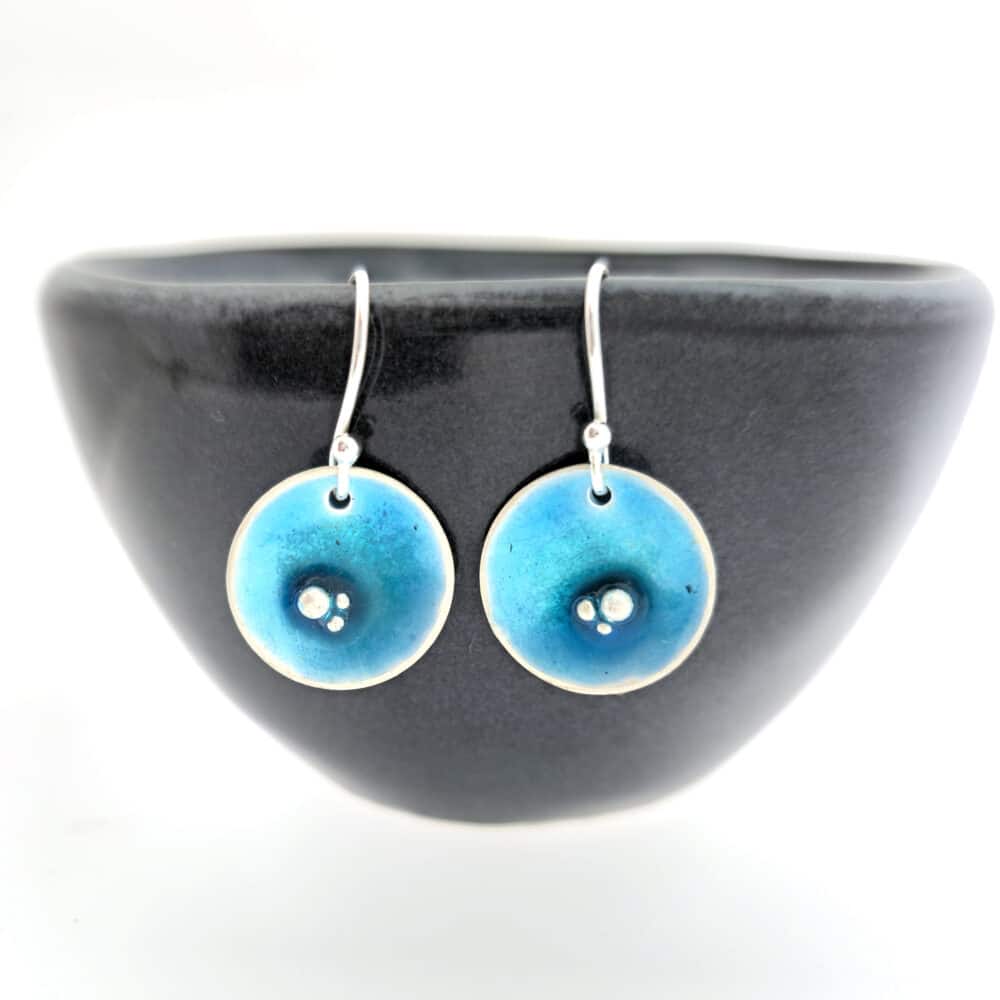 Silver-blue-turquoise-round-coastal-drop-earrings-300dpi-2 - mijoux jewellery
