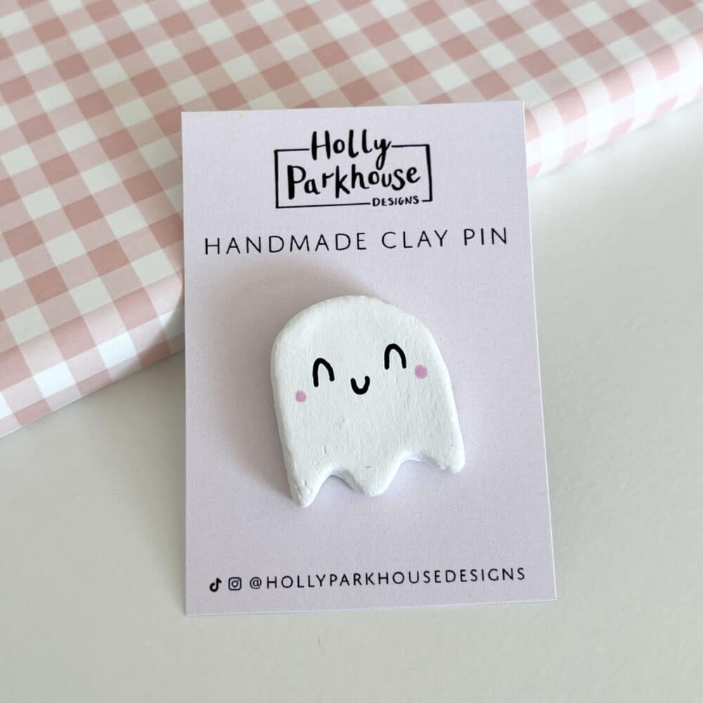 clay ghost pin