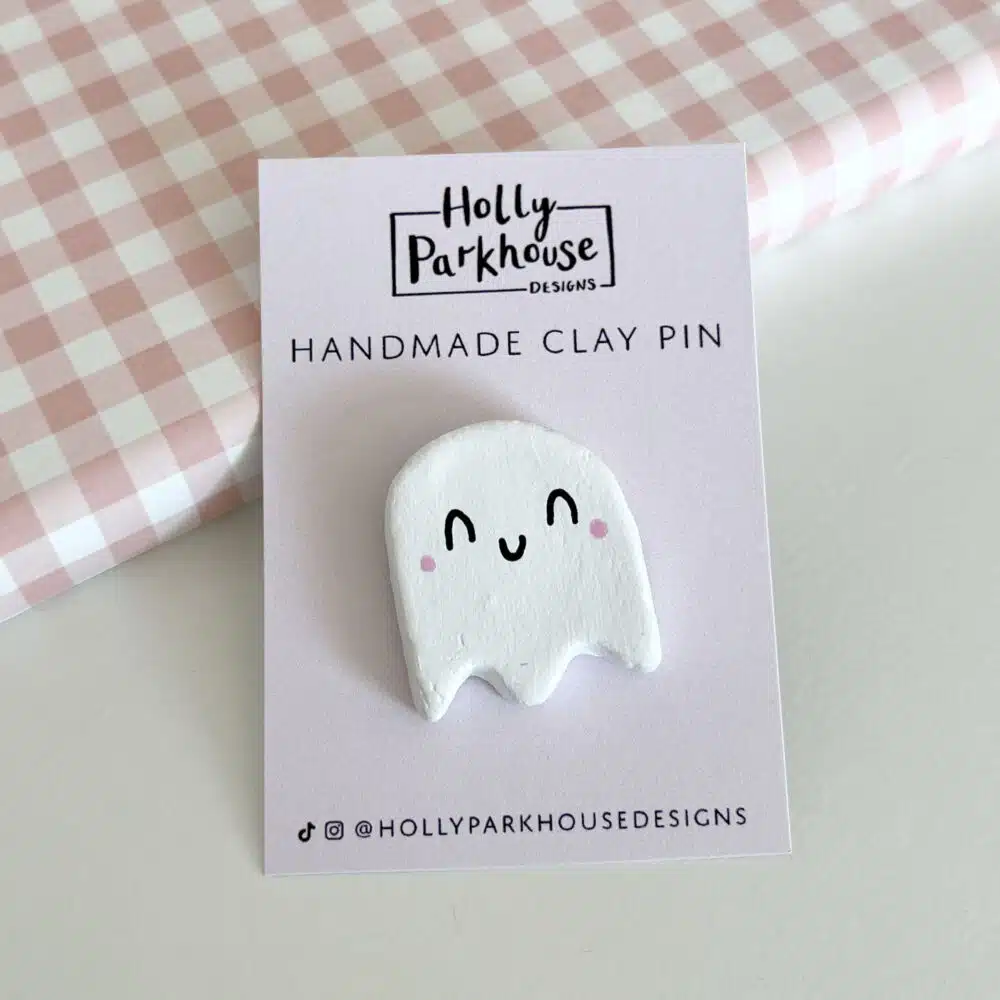 clay ghost pin