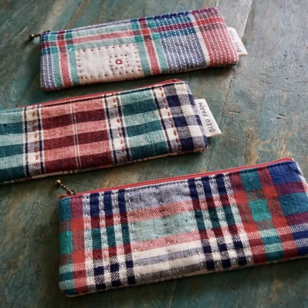 Handmade fabric slim pencil cases by Bleu Farm