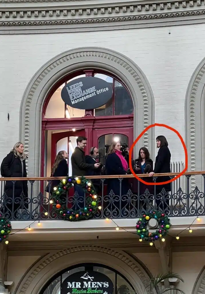 rachel reeves at leeds corn exchange