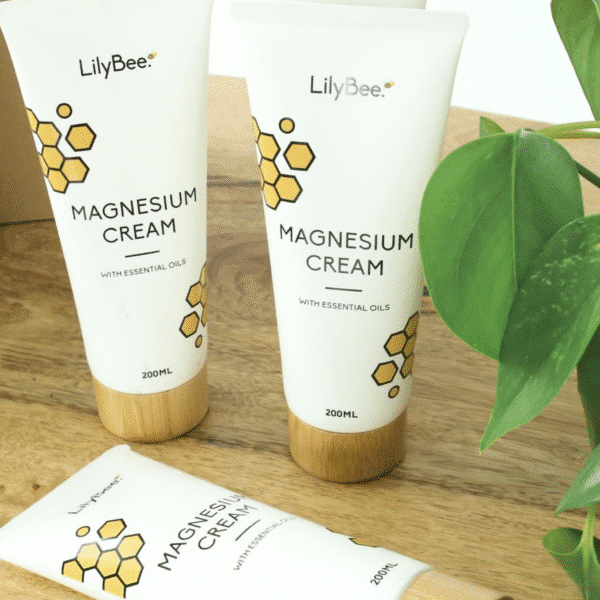 Three white coloured tubes of magnesium cream at the next Wylde Thistle artisan market