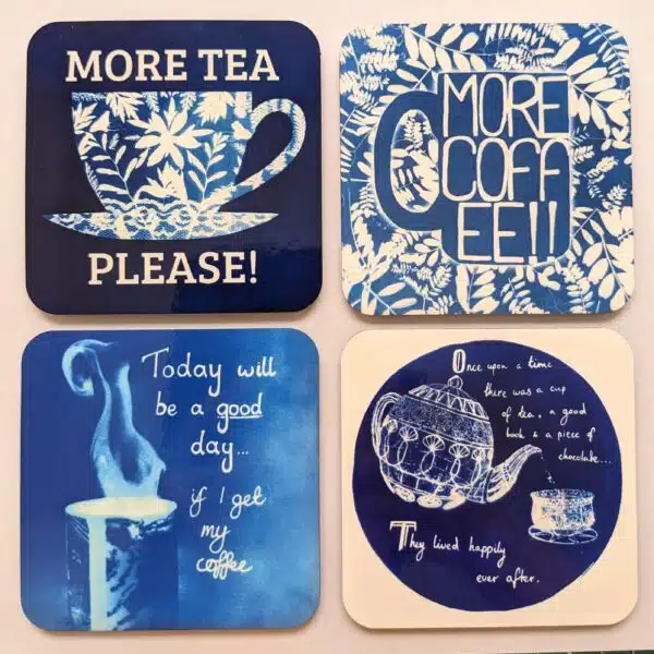 Emily Arnold Fine Art Cyanotype Prints on Coasters