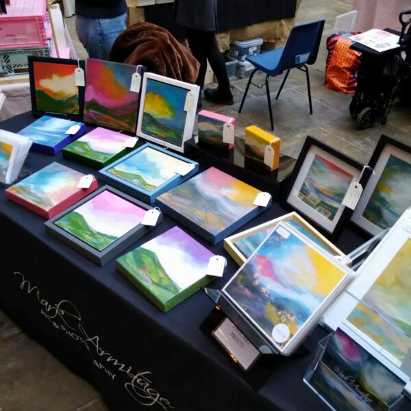 A stall at Leeds Corn Exchange