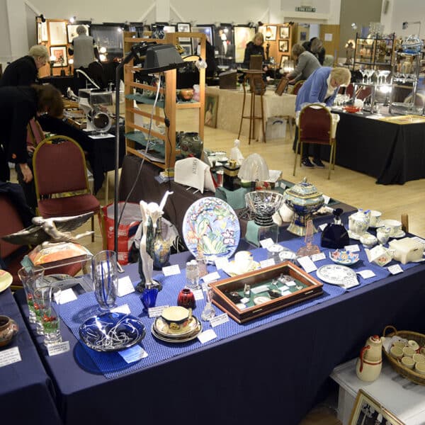 Stalls set up in hall