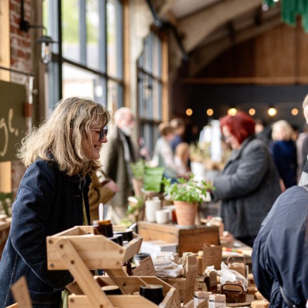 A busy Forage Market where you can shop, drink, eat and listen to a relaxed DJ set.