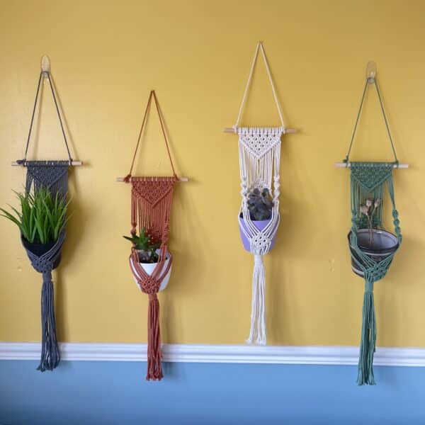 Sophie's Spirals Macrame wall plant hangers