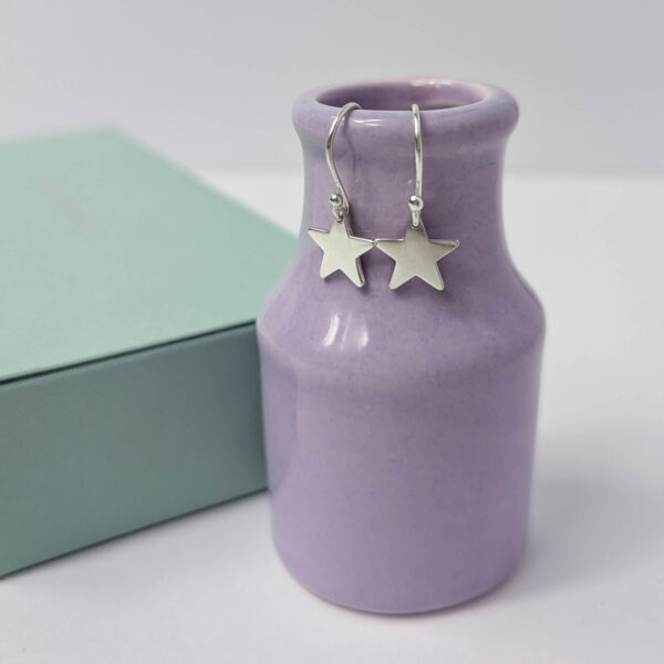 Rebecca Davies Jewellery, Simple Recycled Silver Star Earrings