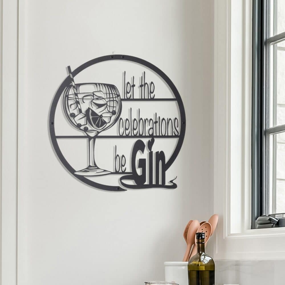Let the Celebrations Be Gin Metal Wall Art - Rusper & Pines
