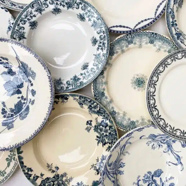 Vintage Plates blue and white