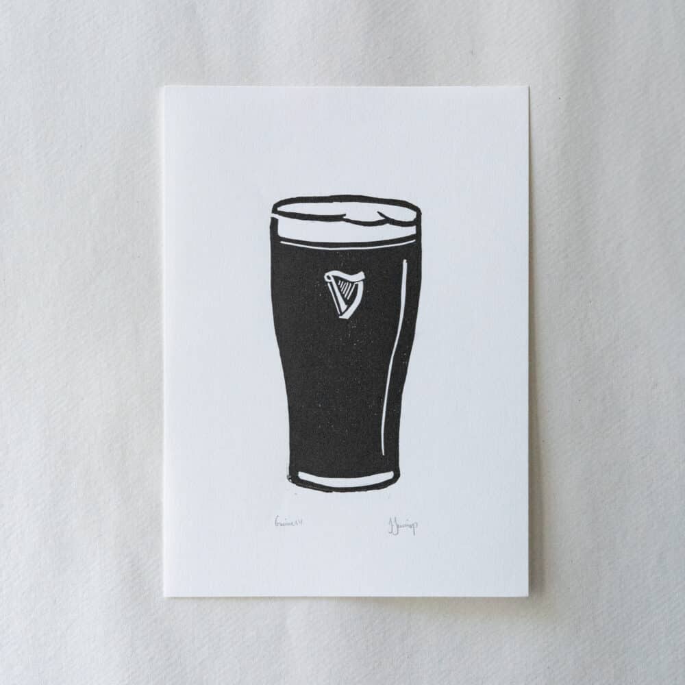 Linoprint of Guinness