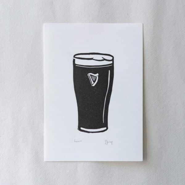 Linoprint of Guinness