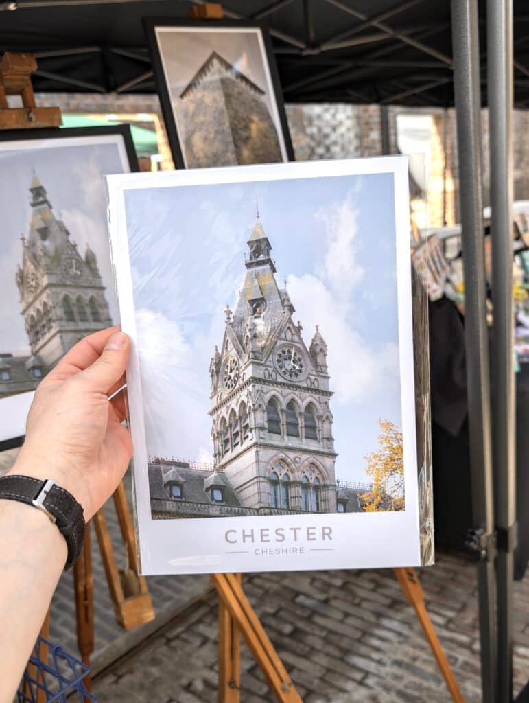 Framed Giclée Print of the Stockport Marketplace