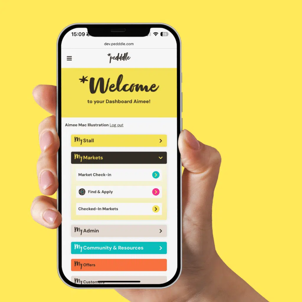 Pedddle Stall dashboard