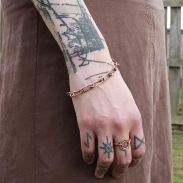 Wilou Designs copper chain bracelet and ring