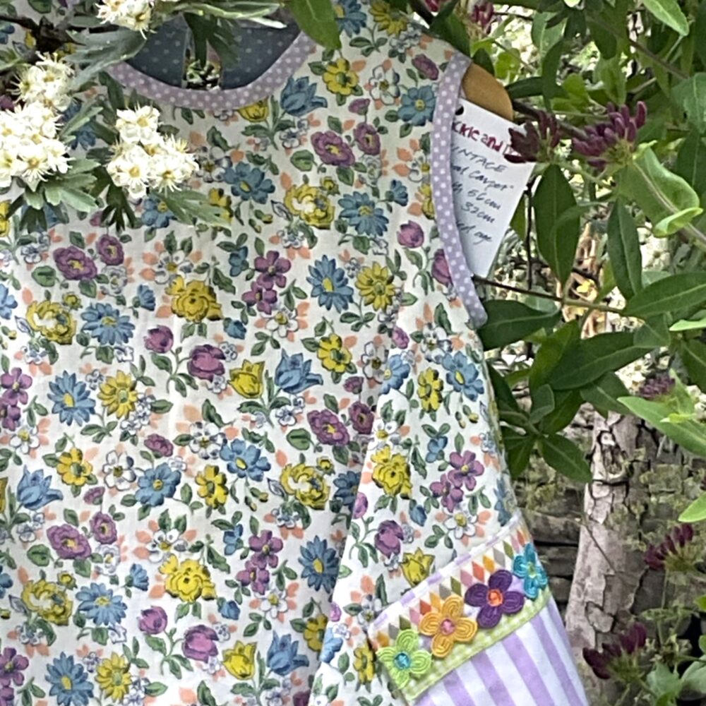 Pickle and Dot 40's fabric balloon hem party dress 'Floral Carpet'