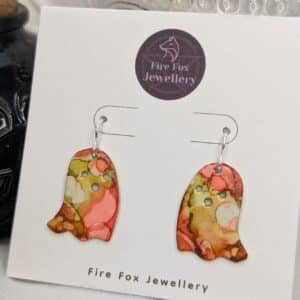 Ghost earrings by Fire Fox Jewellery for Pedddle's Autumn & Halloween Gift Guide 2025