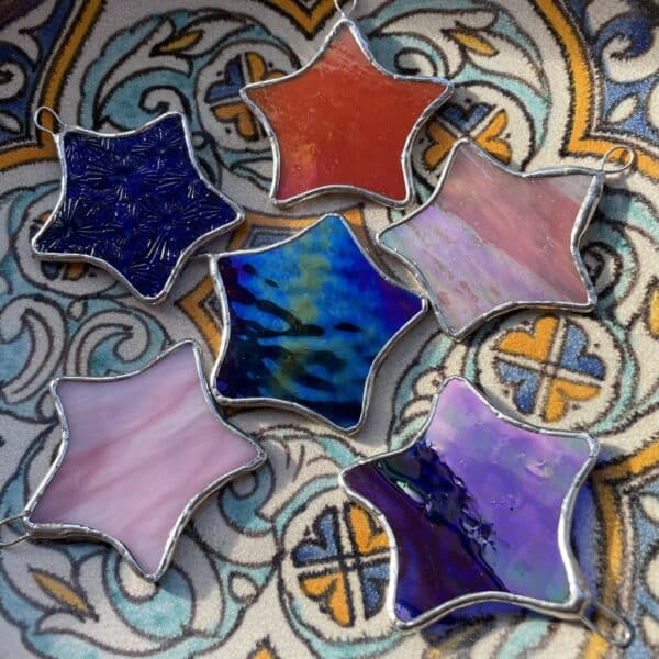 Stained glass stars by Tad Glass