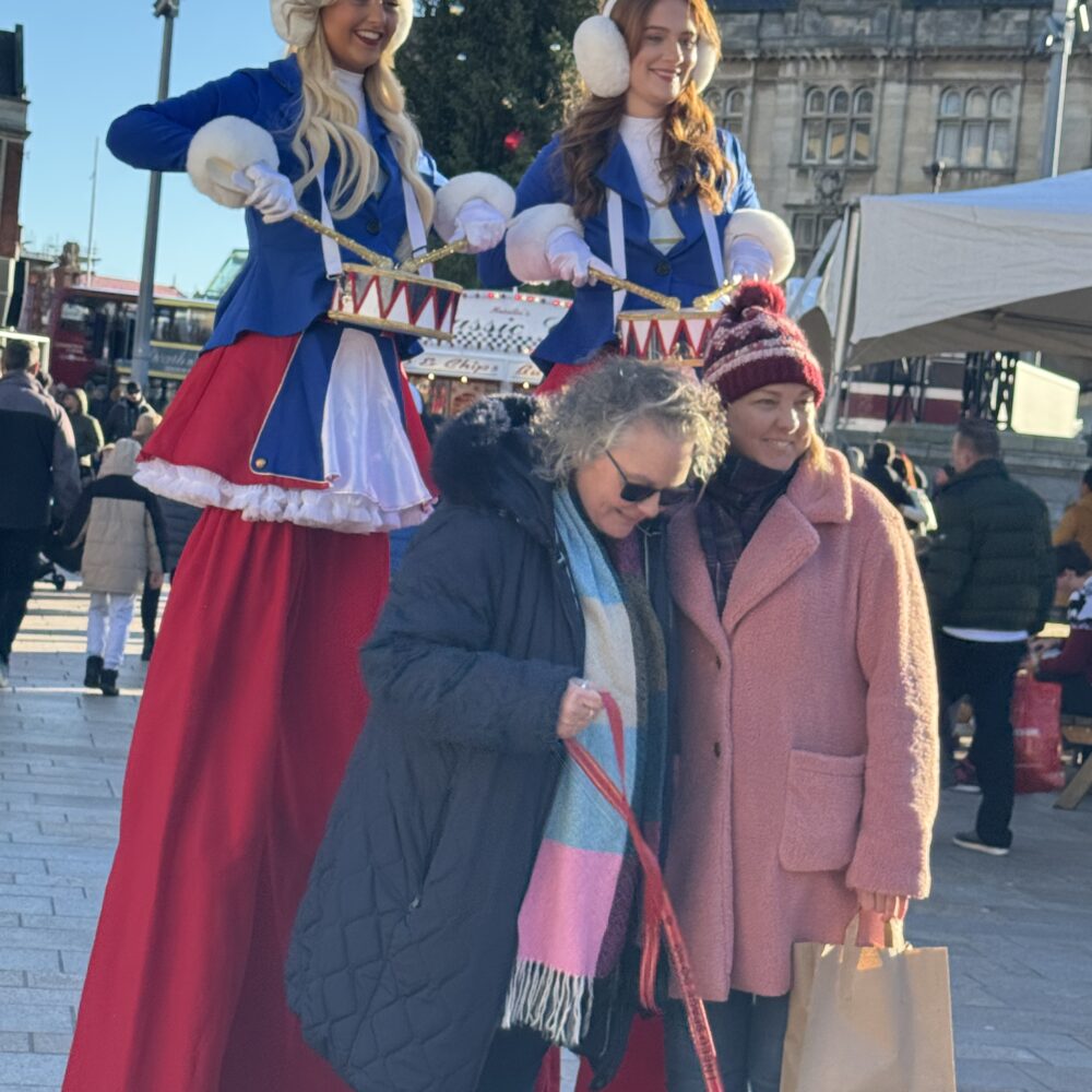 Hull City Centre Festive Fayre Stilt Walkers