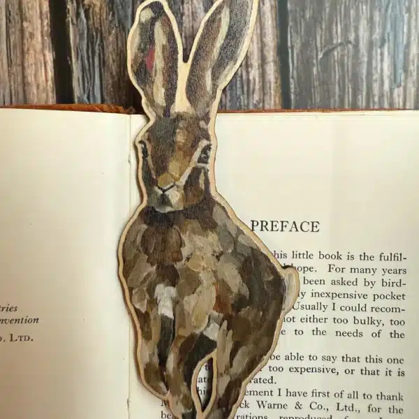 Sustainable Wooden Wildlife Hare Bookmark