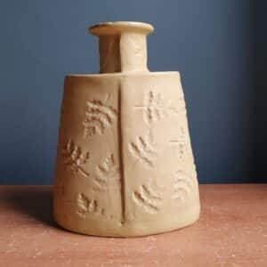 Sunny yellow Ceramic slab bottle by Dawson Pottery on Pedddle