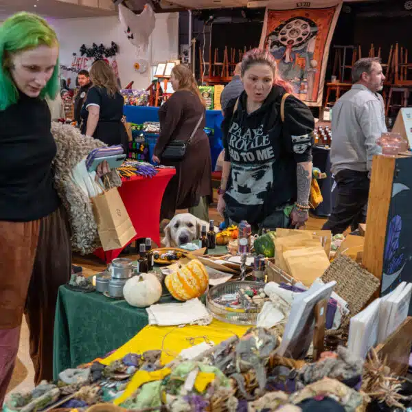 Wolf and Witch Night Market Shoppers