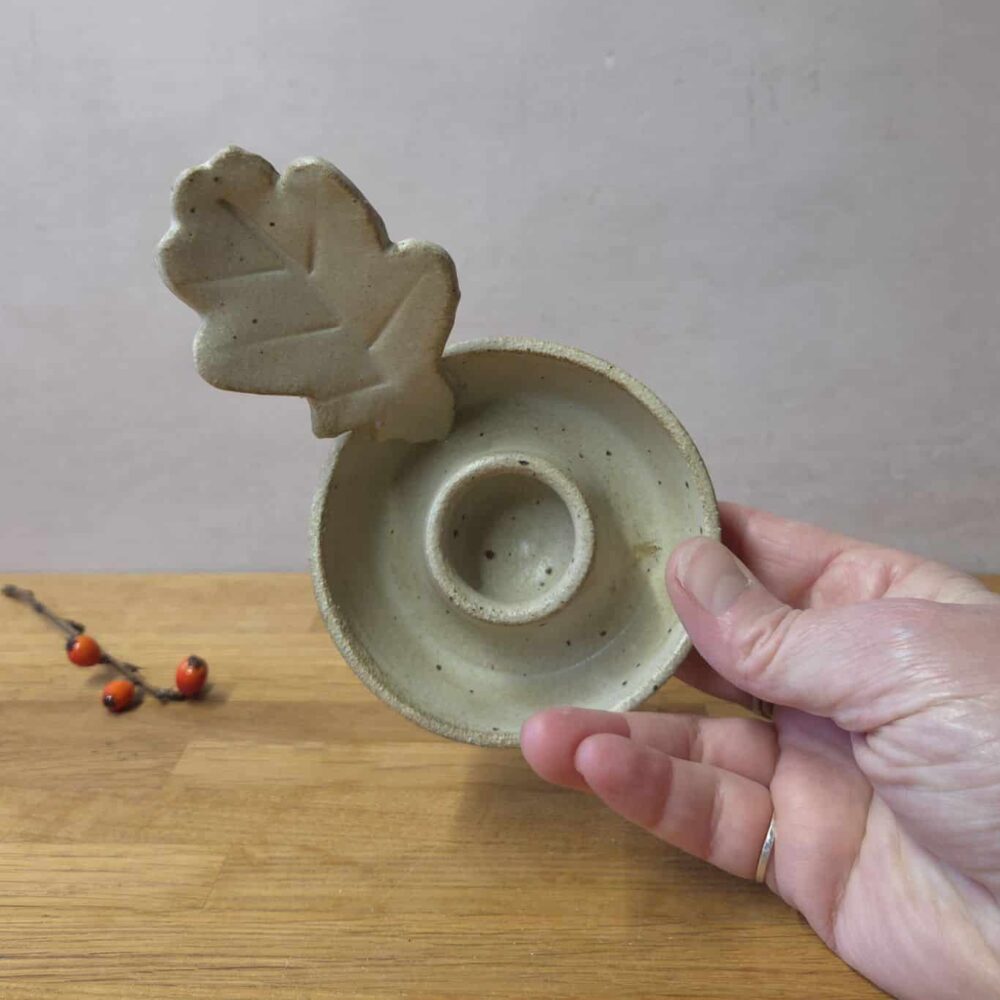 Leaf Candle holder by Dawson Pottery on Pedddle