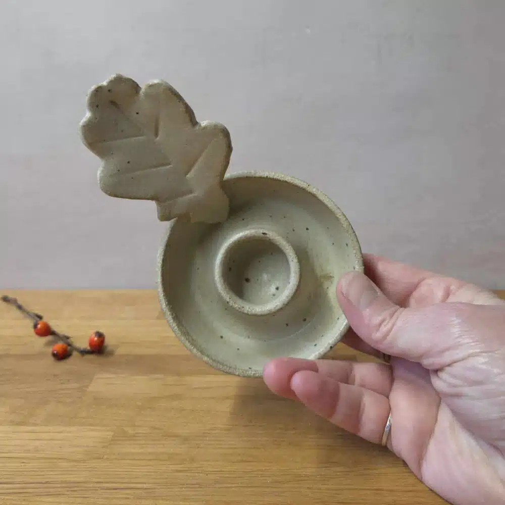 Leaf Candle holder by Dawson Pottery on Pedddle