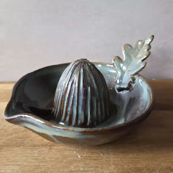 Blue pottery lemon juicer by Dawson Pottery on Pedddle