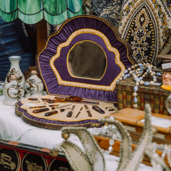 Beautiful vintage items at a So Retro vintage fair