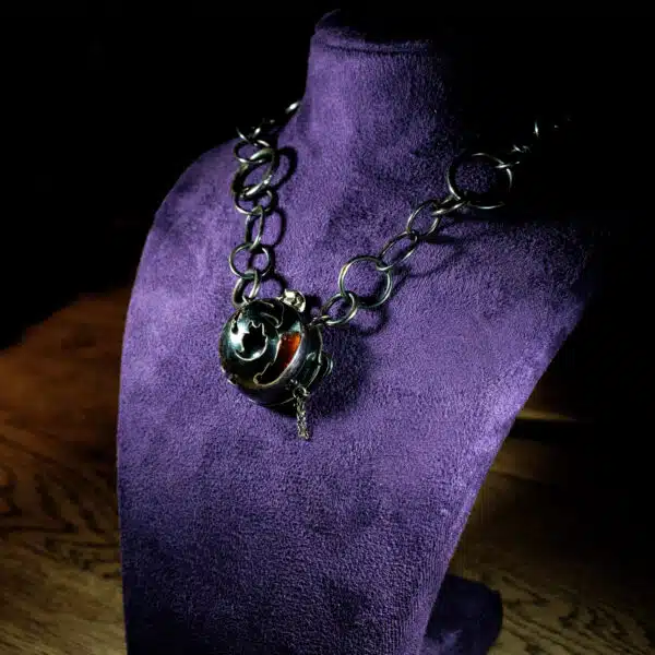 Purple Phoenix Jewellery-Oxidised Silver ‘Fire Within’ Phoenix necklace