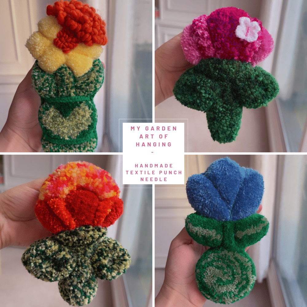 My Garden Art of hanging - Handmade Textile Punch Needle