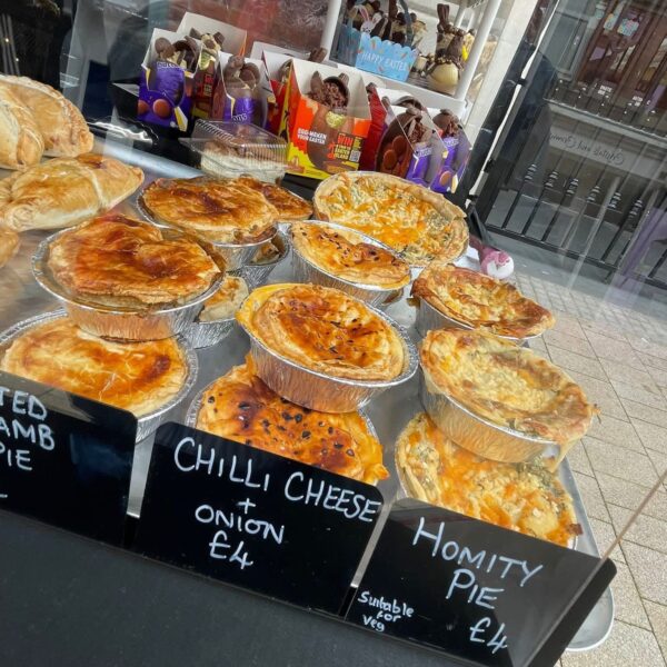 Pie stall at Southport Artisan Market