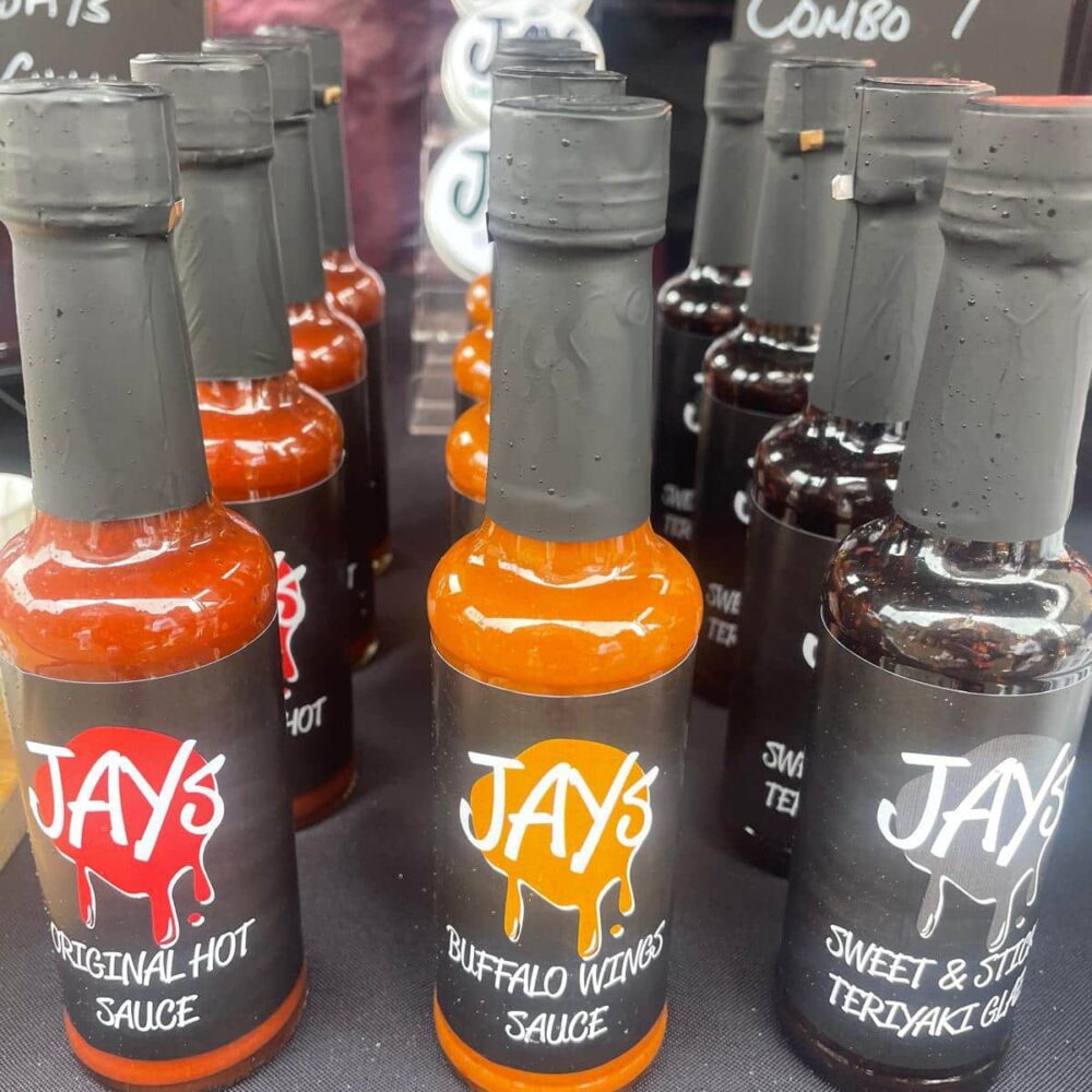 Sauce stall at St Helens Artisan Market