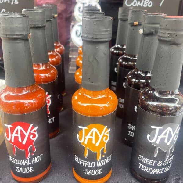 Sauce stall at St Helens Artisan Market