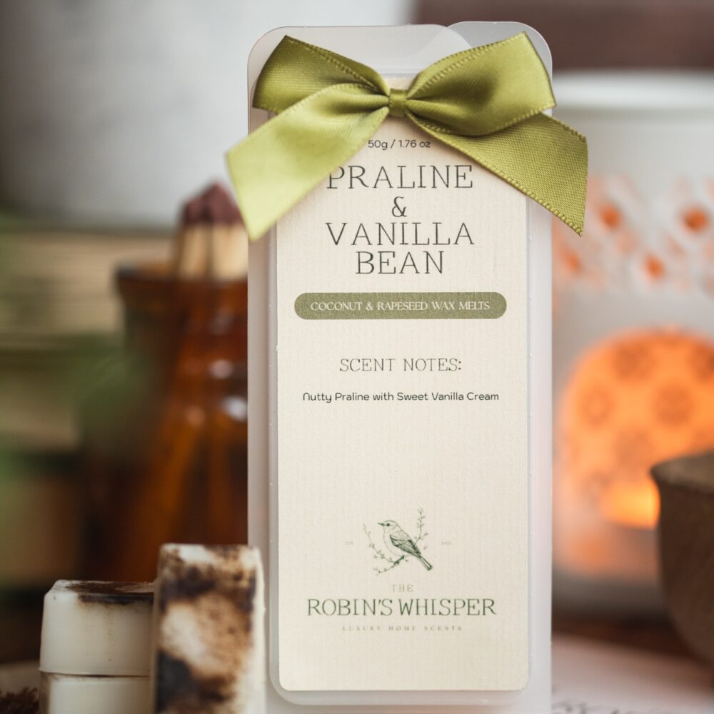 Praline & Vanilla Bean wax melt by The Robin’s Whisper
