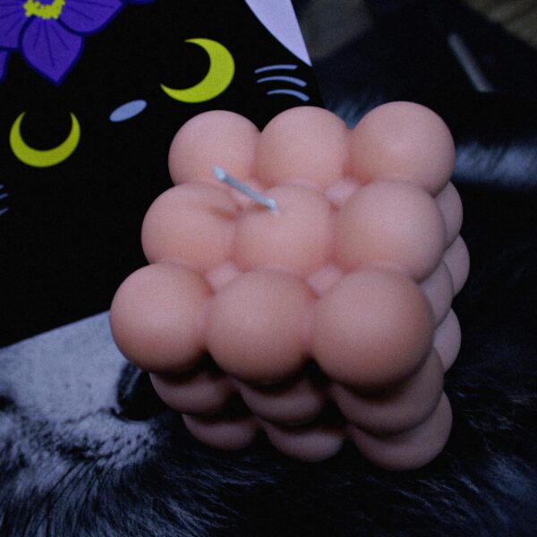 Natural Rapeseed and Coconut wax Bubble Candle Lavender Scented, inspired by Toulouse