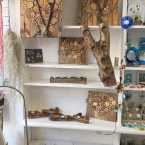 Handmade items from tealight holders to wood slice art. By Bough & Burrow