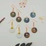 4 pairs of different donut-shaped dangle earrings by SunstoneAndFern