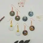 4 pairs of different donut-shaped dangle earrings by SunstoneAndFern