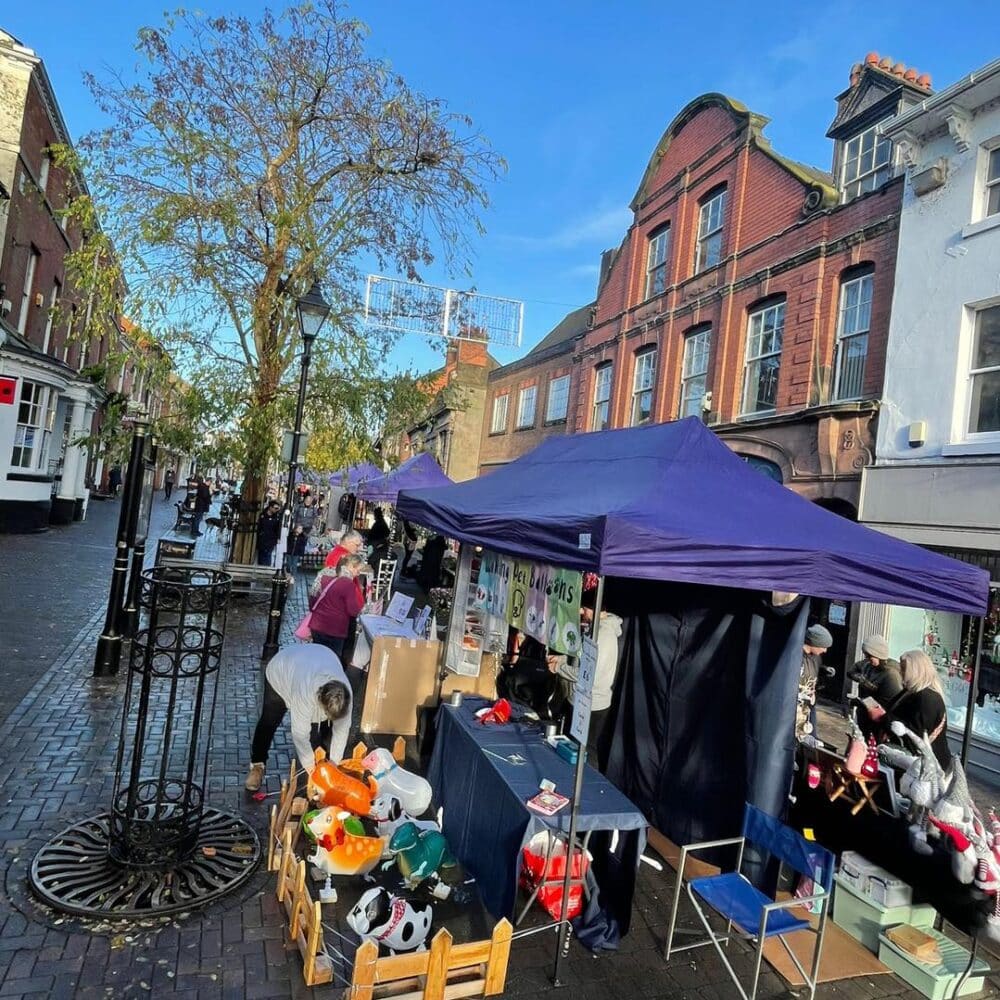 Street market photo of Stone Christmas Market