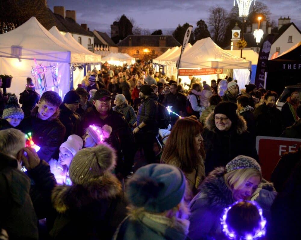 Usk Street Market in the evening