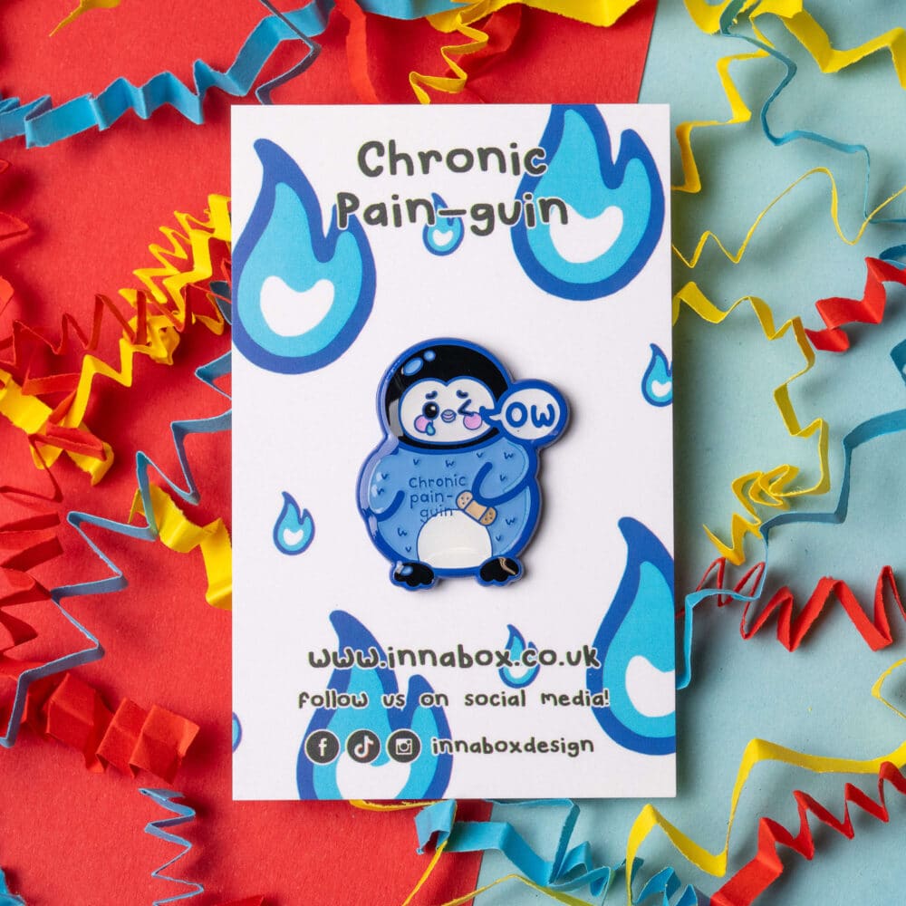 Chronic Pain-guin enamel pin