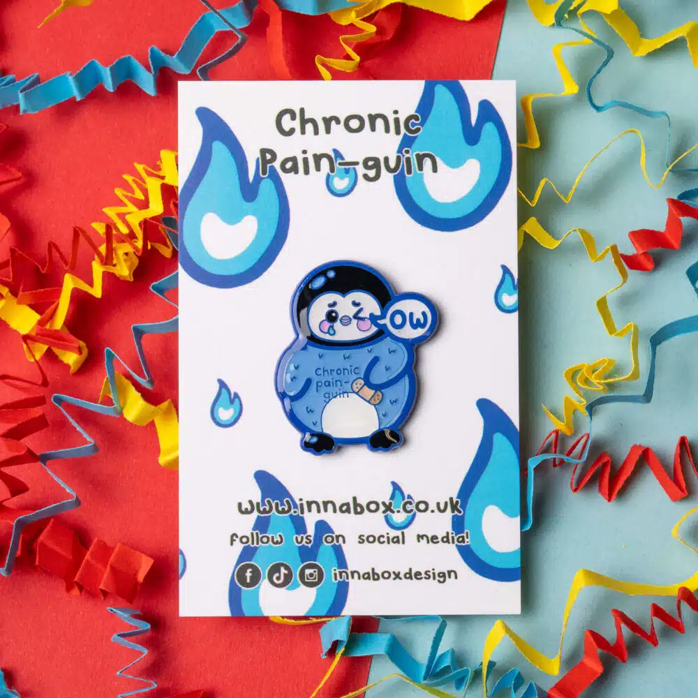 Chronic Pain-guin enamel pin
