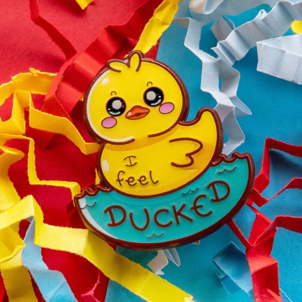 I feel ducked enamel pin by Innabox